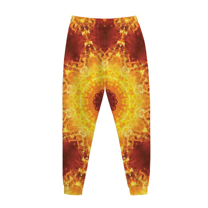 Sun Fire Kaleidoscope Print Jogger Pants