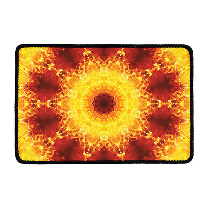 Sun Fire Kaleidoscope Print Kitchen Mat