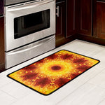 Sun Fire Kaleidoscope Print Kitchen Mat