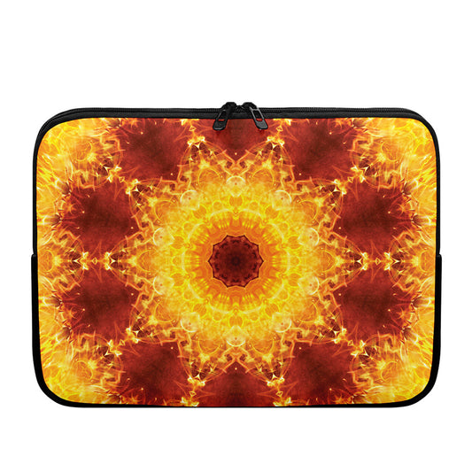 Sun Fire Kaleidoscope Print Laptop Sleeve