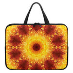 Sun Fire Kaleidoscope Print Laptop Sleeve With Handle