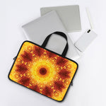 Sun Fire Kaleidoscope Print Laptop Sleeve With Handle