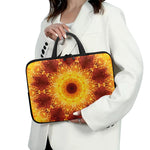 Sun Fire Kaleidoscope Print Laptop Sleeve With Handle