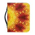 Sun Fire Kaleidoscope Print Leather Bible Cover