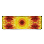 Sun Fire Kaleidoscope Print Long Kitchen Mat