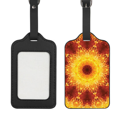 Sun Fire Kaleidoscope Print Luggage Tag