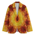 Sun Fire Kaleidoscope Print Men's Blazer