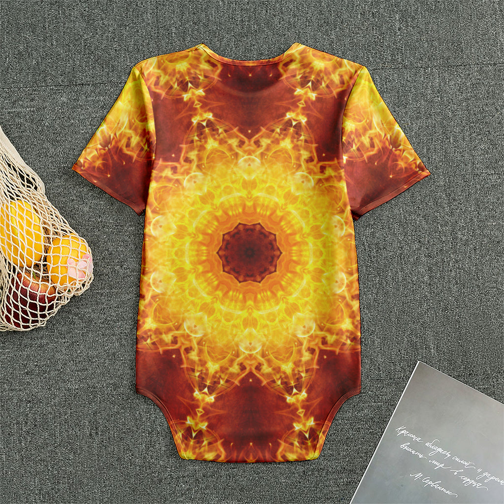 Sun Fire Kaleidoscope Print Men's Bodysuit