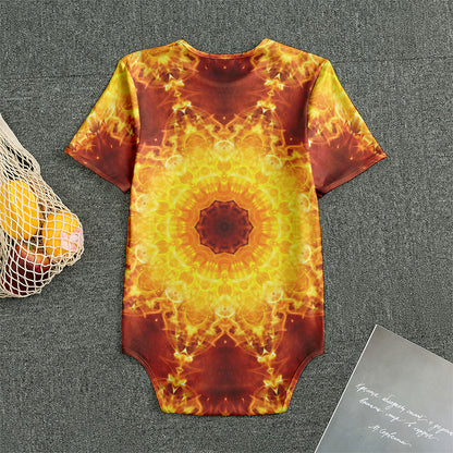 Sun Fire Kaleidoscope Print Men's Bodysuit