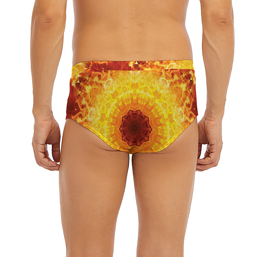 Sun Fire Kaleidoscope Print Men's Briefs