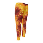 Sun Fire Kaleidoscope Print Men's Compression Pants