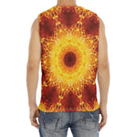 Sun Fire Kaleidoscope Print Men's Fitness Tank Top