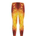 Sun Fire Kaleidoscope Print Men's Leggings
