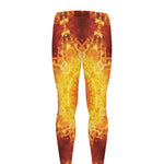 Sun Fire Kaleidoscope Print Men's leggings