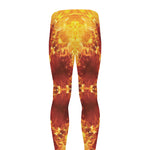 Sun Fire Kaleidoscope Print Men's leggings