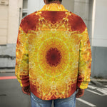Sun Fire Kaleidoscope Print Men's Shirt Jacket