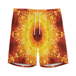 Sun Fire Kaleidoscope Print Men's Sports Shorts