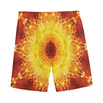 Sun Fire Kaleidoscope Print Men's Sports Shorts