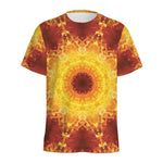 Sun Fire Kaleidoscope Print Men's Sports T-Shirt