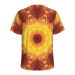 Sun Fire Kaleidoscope Print Men's Sports T-Shirt