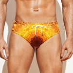 Sun Fire Kaleidoscope Print Men's Swim Briefs