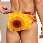 Sun Fire Kaleidoscope Print Men's Swim Briefs