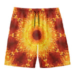 Sun Fire Kaleidoscope Print Men's Swim Trunks
