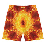 Sun Fire Kaleidoscope Print Men's Swim Trunks