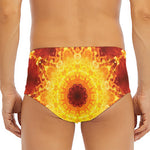 Sun Fire Kaleidoscope Print Men's Triangle Swim Briefs
