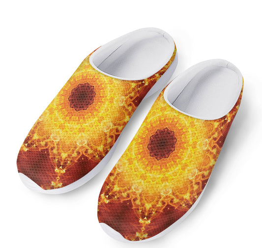 Sun Fire Kaleidoscope Print Mesh Casual Shoes