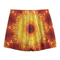 Sun Fire Kaleidoscope Print Mesh Shorts