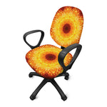 Sun Fire Kaleidoscope Print Office Chair Cover