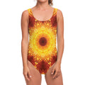 Sun Fire Kaleidoscope Print One Piece Swimsuit