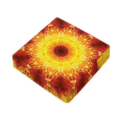 Sun Fire Kaleidoscope Print Outdoor Seat Cushion Cover