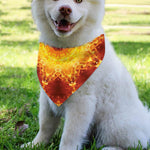 Sun Fire Kaleidoscope Print Over The Collar Dog Bandana