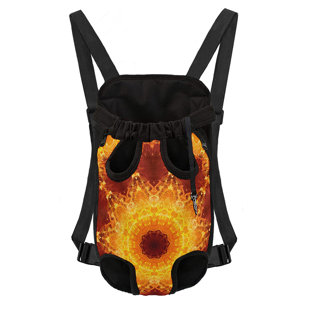 Sun Fire Kaleidoscope Print Pet Carrier Backpack