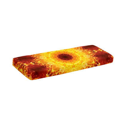 Sun Fire Kaleidoscope Print Piano Keyboard Cover