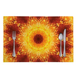 Sun Fire Kaleidoscope Print Placemat