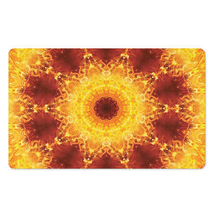 Sun Fire Kaleidoscope Print Polyester Doormat