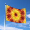 Sun Fire Kaleidoscope Print Polyester Flag