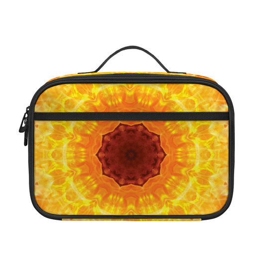 Sun Fire Kaleidoscope Print Portable Lunch Bag