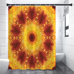 Sun Fire Kaleidoscope Print Premium Shower Curtain