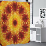 Sun Fire Kaleidoscope Print Premium Shower Curtain