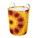 Sun Fire Kaleidoscope Print Round Laundry Basket