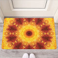 Sun Fire Kaleidoscope Print Rubber Doormat