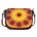 Sun Fire Kaleidoscope Print Saddle Bag