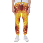 Sun Fire Kaleidoscope Print Scuba Joggers