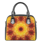 Sun Fire Kaleidoscope Print Shoulder Handbag