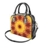 Sun Fire Kaleidoscope Print Shoulder Handbag