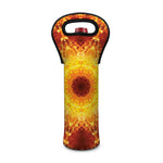 Sun Fire Kaleidoscope Print Single Neoprene Wine Tote